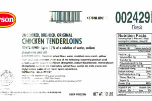 Tyson Foods Recalls 3,120 Pounds Of Chicken For Possible Contamination