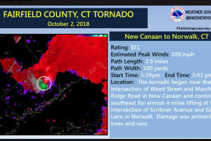Confirmed Tornado Touched Down In New Canaan