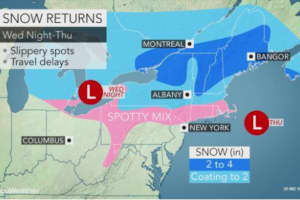 Round Of Snow Now Expected To Arrive Earlier