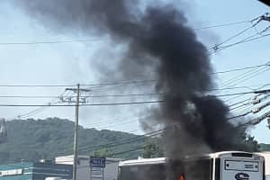 Coach Bus Fires Leads To Route 9W Closure In West Haverstraw