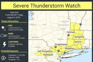 Severe Thunderstorm Watch Issued: Line Of Storms Moving West To East