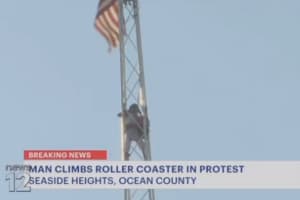 UPDATE: Protestor Arrested After Climbing Famous 'Skyscraper' Ride In Seaside Heights
