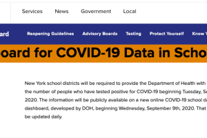 COVID-19: NY Schools Required To Provide Latest Data For New Online Dashboard Tracking Cases