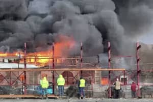 Firefighters Battling Large Blaze At Warehouse In Middletown