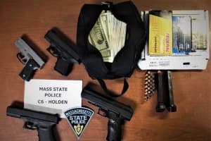 Wanted Man Nabbed With Four Firearms, Massachusetts State Police Say