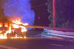 HEROES: Lakewood Patrolman, Passerby Pull Trapped Driver From Burning Car, Brick Police Say