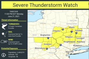 Severe Thunderstorm Watch In Effect For Parts Of Region With Strong Winds, Tornadoes Possible