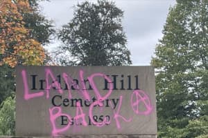 Police Investigating After Cemetery Sign In Connecticut Vandalized With Anti-Columbus Message