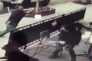 Video Footage Shows Man's Violent Crutch Attack Outside Hoboken Cafe