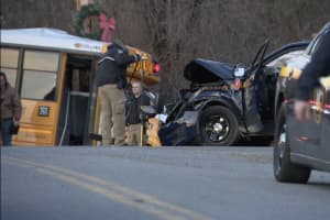 One Killed In Crash Involving School Bus, Patrol Vehicle In Area
