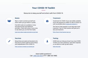 COVID-19: New One-Stop Site Launched For Info On Vaccines, Tests, Treatments, Masks