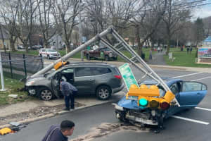 Route 46 Crash Takes Down Traffic Signal, Utility Pole (PHOTOS)