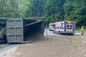 Dump Truck Overturns, Shuts Down Route 46 In Warren County