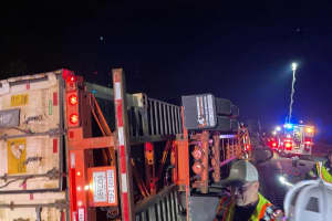 Tractor-Trailer Overturns On Route 80, Causes Massive Delays (PHOTOS)