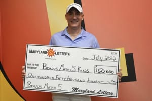 ‘Bonus Match 5 King’ from Westminster Claims $150,000 Maryland Lottery Prize