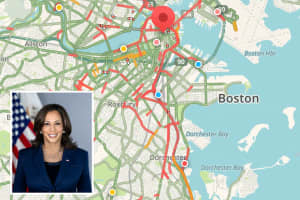 VP Harris' Visit To Boston Causes Major Traffic Jam On I-93