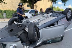 One Person Removed From Car Flipped Upside Down In DC Crash