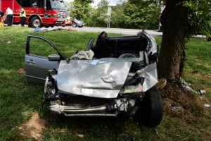 Driver Hospitalized As Honda Collides With Dump Truck, Hits Tree On Route 78, State Police Say