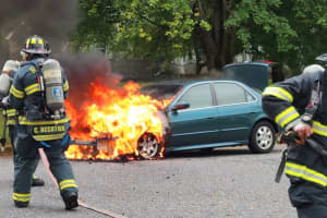 Crews Douse Hunterdon County Car Fire (PHOTOS)