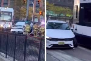 Car Struck By Train In Jersey City
