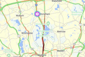 Rollover Car Crash In Woburn Causes Delays For Several Miles On I-93 North