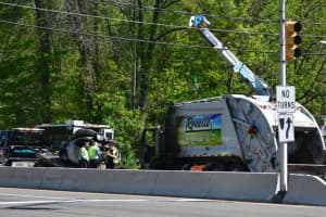 Man Killed In Fiery Garbage Truck Crash On Rt. 23 In Pequannock (PHOTOS)