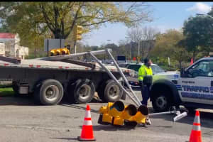 TIGHT TURN: Tractor Trailer Topples Traffic Signal In Paramus (VIDEO)