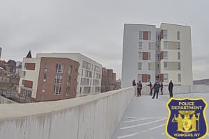 Video: Officers Stop Woman From Falling Off Parking Garage Roof In Westchester