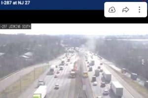 Car Fire Jams Traffic On I-287