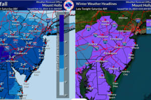 New Forecast Map: 4 Inches Of Snow Now Projected For Parts Of NJ, PA