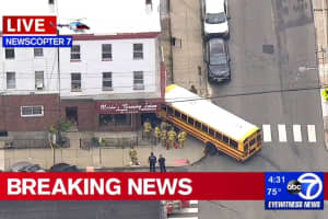 1 Arrested, School Bus Driver Hurt After Slamming Into Jersey City Salon