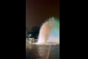 WATCH: Broken Main Causes Huge Geyser In Downtown Tenafly