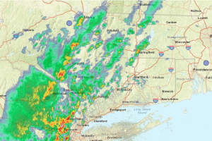 Line Of Severe Thunderstorms Moving West To East With Strong Wind Gusts, Small Hail, Lightning