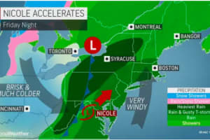 Here Comes Nicole: Powerful Storm's Remnants Will Bring Heavy Rain, Strong Winds To Region