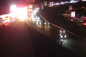 Tractor-Trailer Overturns Spilling Food On I-81 Ramp In Central PA (UPDATE)