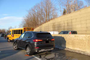 Pedestrian Struck By School Bus Involved In Four-Vehicle Crash