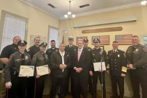 Central Mass First Responders Who Saved Officer's Life After He Suffered Heart Attack Honored