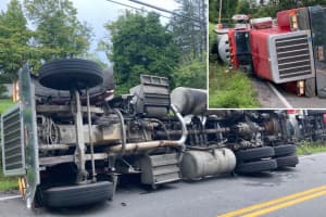 Tanker Operated By Capital District Man With Thousands Of Gallons Of Tar Crashes In Region