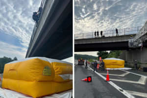 Inflatable Jump Bag Used To Save Woman From Bridge Over I-287 In White Plains