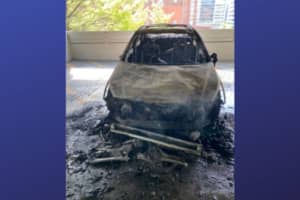 Car Destroyed After Fire In Silver Spring Parking Garage