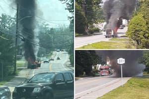 Van Bursts Into Flames In Patterson: Photos