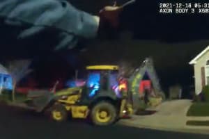 Dramatic Bodycam Video Shows NJ Police Officer Shooting Driver To Stop Backhoe Rampage