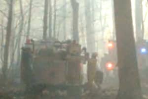 Big Brush Fire At Bergen-Rockland Border Threatens Home