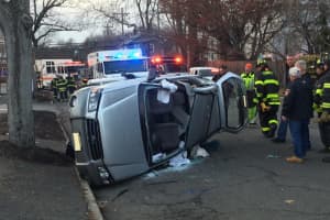 Driver Extricated In Tenafly Rollover