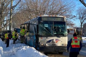 NJ Transit Bus Crashes In Teaneck