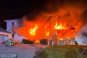 Firefighters Battle Early Morning Blaze In Chester County (PHOTOS)