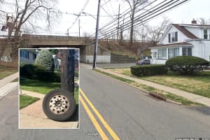 Flying Tire Slams Into House Below Route 17 Bridge