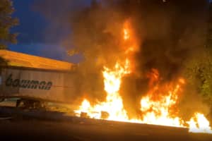 VIDEO: Motorists Report Tractor-Trailer Weaving Before Driver Is Killed In Fiery Route 80 Crash