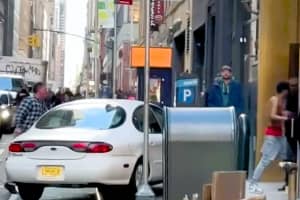 WATCH THIS: Enraged Driver From NJ Mounts Mid-Manhattan Sidewalk Aiming For Pedestrian