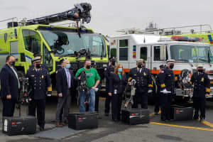 Hasbrouck Heights Firefighters Get 37 Air Masks From Port Authority Colleagues